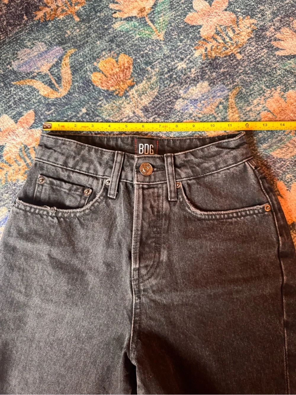 BDG Washed Black High-Rise Denim Shorts 90s Long Inseam